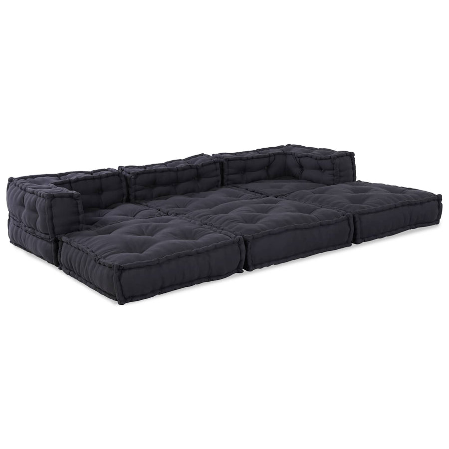 Modular Sofa Unit Fabric Anthracite 210 x 70 x 56 cm