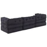 Modular Patchwork Sofa 3 pcs Anthracite Fabric - Low Angle
