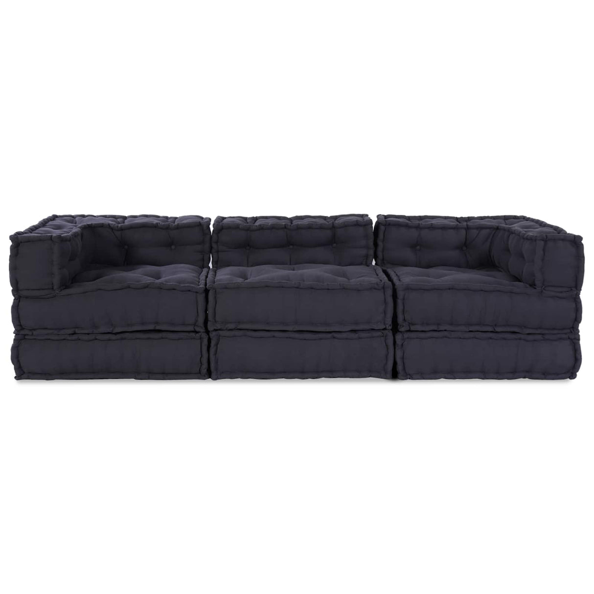 Modular Patchwork Sofa 3 pcs Anthracite Fabric