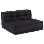 Modular Sofa Unit Fabric Anthracite 210 x 140 x 56 cm