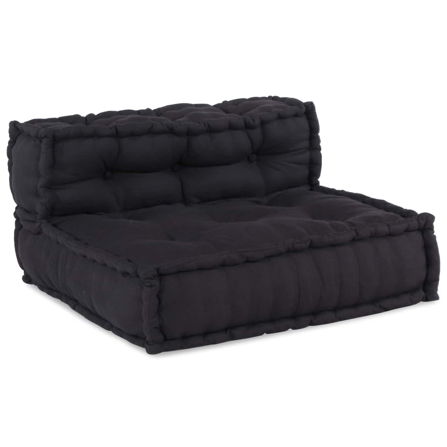 Modular Sofa Unit Fabric Anthracite 210 x 140 x 56 cm