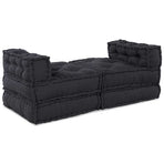 Modular Sofa Unit Fabric Anthracite 210 x 140 x 56 cm