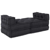 Modular Patchwork Sofa 4 pcs Anthracite Fabric - 45-Degree Angle