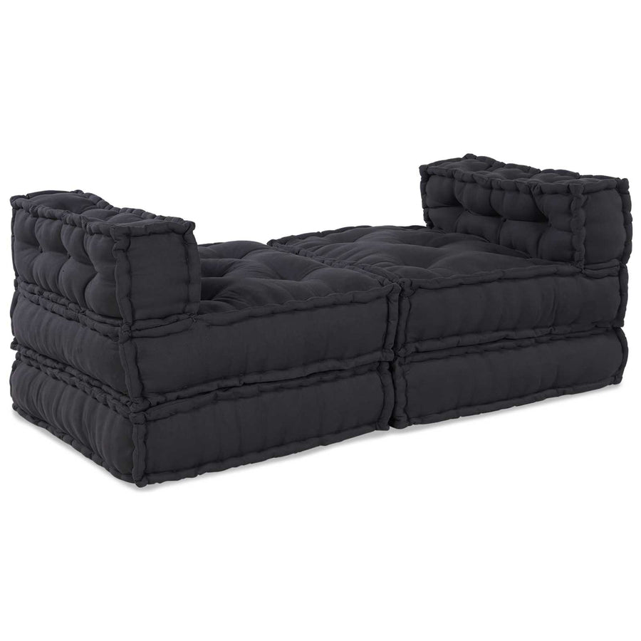 Modular Sofa Unit Fabric Anthracite 210 x 140 x 56 cm