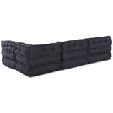 Modular Patchwork Sofa 4 pcs Anthracite Fabric - Low Angle