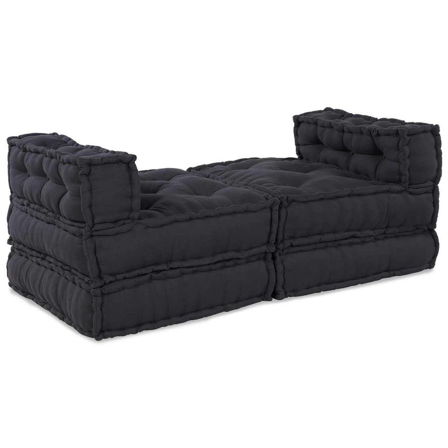 Modular Sofa Unit Fabric Anthracite 210 x 140 x 56 cm
