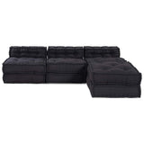 Modular Sofa 4 pcs Anthracite Fabric - Close-Up Angle