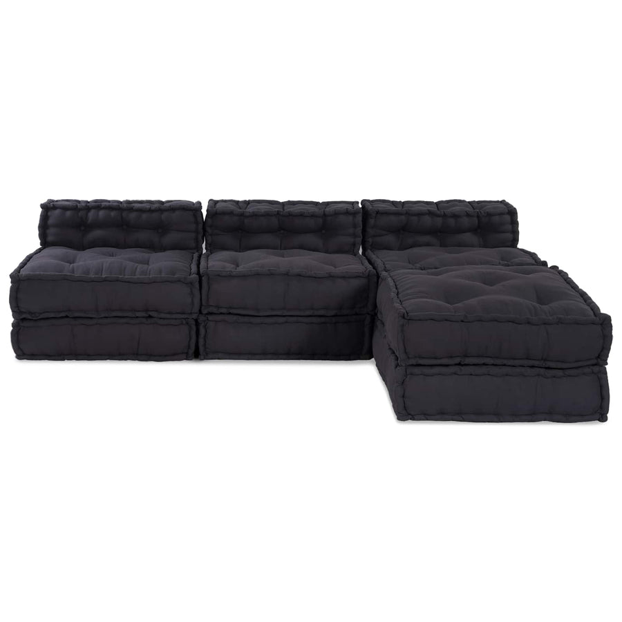 Modular Sofa Unit Fabric Anthracite 210 x 140 x 56 cm
