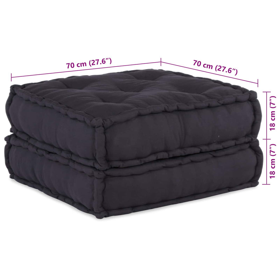 Modular Sofa Unit Fabric Anthracite 210 x 140 x 56 cm