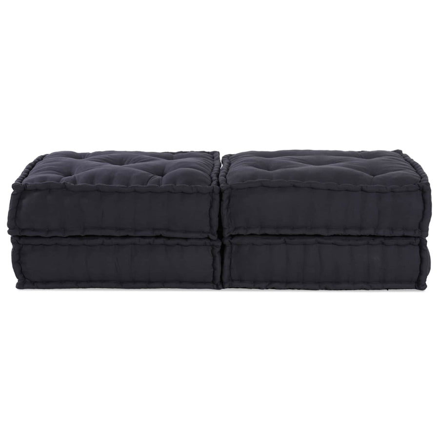 Modular Sofa Unit 2 pcs Fabric Anthracite 140 x 70 x 36 cm