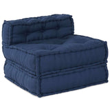 Modular Sofa 3 pcs Indigo 70 x 70 x 56 cm Fabric - Rear View