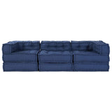 Modular Sofa 3 pcs Indigo 70 x 70 x 56 cm Fabric - Extra Image