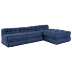 Modular Sofa Unit Fabric Indigo 210 x 140 x 56 cm