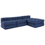 Modular Sofa Unit Fabric Indigo 210 x 140 x 56 cm