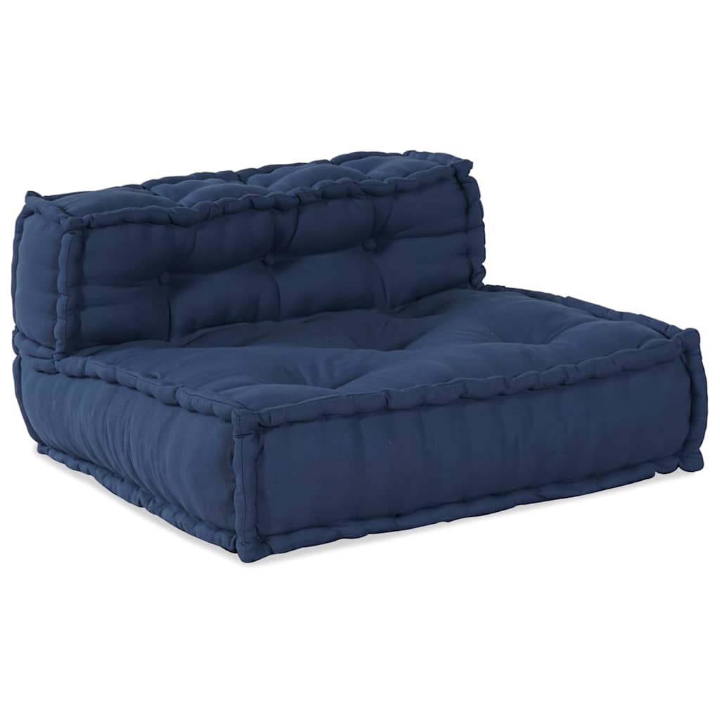 Modular Sofa Unit 4 pcs Indigo Fabric