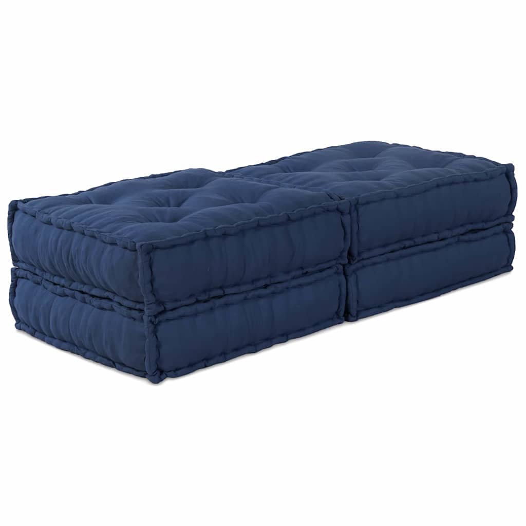 Modular Sofa 2 pcs Indigo 140 x 70 x 36 cm Fabric