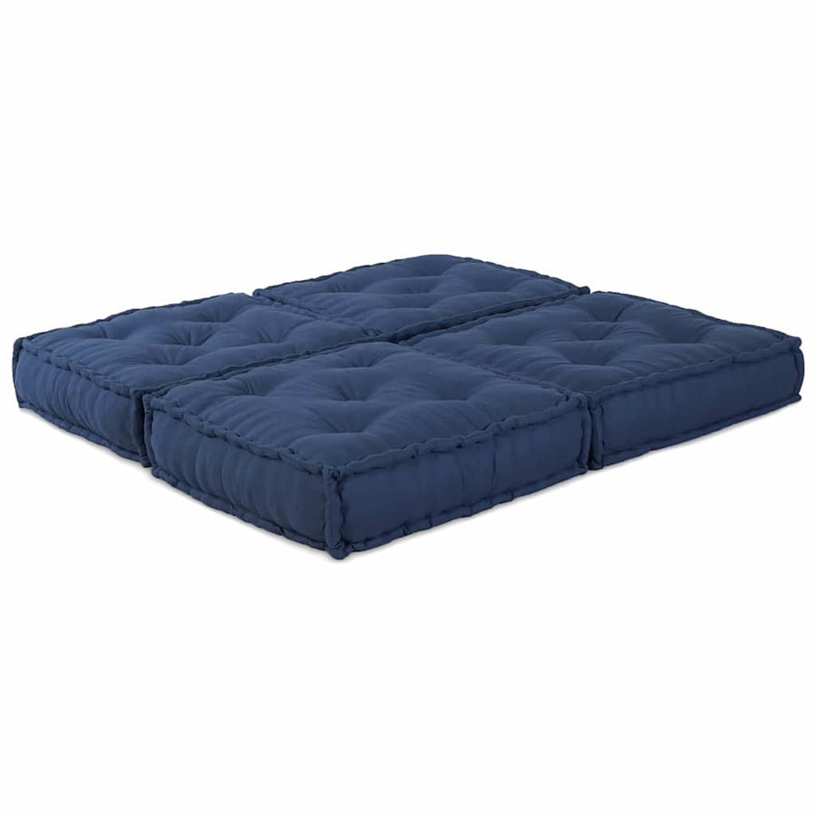Modular Sofa Unit 2 pcs Fabric Indigo 140 x 70 x 36 cm