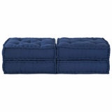 Modular Sofa Unit 2 pcs Indigo 140 x 70 x 36 cm Fabric