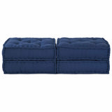 Modular Sofa 2 pcs Indigo 140 x 70 x 36 cm Fabric - 45-Degree Angle