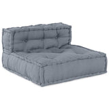 Modular Sofa Unit 3 pcs Grey Fabric