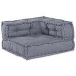 Modular Sofa Unit Fabric Grey 210 x 70 x 56 cm