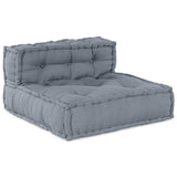 Modular Sofa 4 pcs Grey 70 x 70 x 56 cm Fabric - Side View