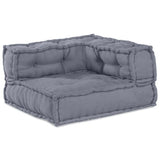 Modular Sofa Unit 4 pcs Grey Fabric