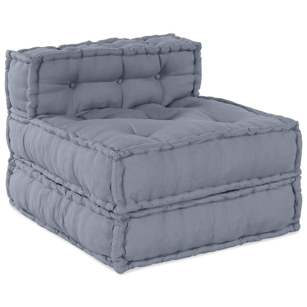 Modular Sofa Unit 4 pcs Grey Fabric