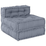 Modular Sofa Unit Fabric Grey 210 x 140 x 56 cm