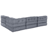Modular Sofa 4 pcs Grey 70 x 70 x 56 cm Fabric - Extra Image