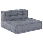 Modular Sofa Unit Fabric Grey 210 x 140 x 56 cm