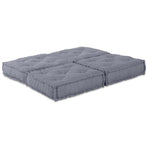 Modular Sofa Unit 2 pcs Fabric Grey 140 x 70 x 36 cm