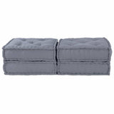 Modular Sofa 2 pcs Grey 70 x 70 x 36 cm Fabric - 45-Degree Angle