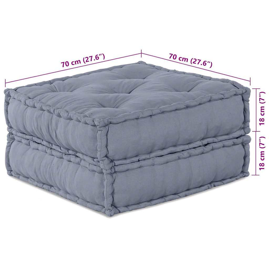 Modular Sofa Unit 2 pcs Fabric Grey 140 x 70 x 36 cm
