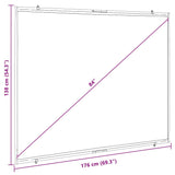 Projection Screen Wall-Hanging 84 Inch 4:3 - Close-Up Angle