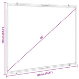 Projection Screen Wall-Hanging 90 Inch 4:3 - Close-Up Angle