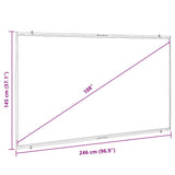 Projection Screen Wall-Hanging 108 Inch 16:9 - Close-Up Angle