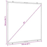 Projection Screen Wall-Hanging 81 Inch 1:1 - Close-Up Angle