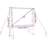 Projection Screen with Stands 84 Inch 4:3 - Low Angle