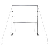 Projection Screen with Stands 90 Inch 4:3 - Side View