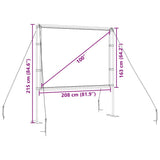 Projection Screen with Stands 100 Inch 4:3 - Low Angle