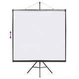Projection Screen with Tripod 72 Inch 1:1 - Close-Up Angle