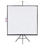 Projection Screen with Tripod 81 Inch 1:1 - Close-Up Angle