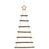 ?Hanging Christmas Trees with Top Stars 2 pcs 42x90 cm Natural Branch
