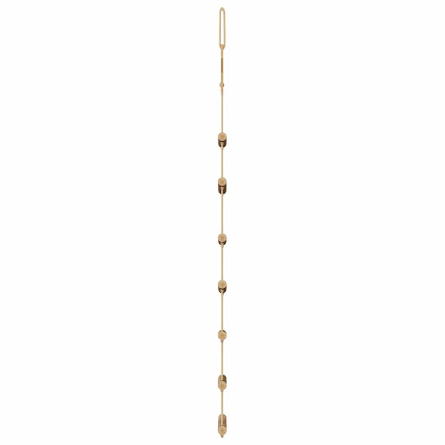 Hanging Christmas Trees with Top Stars 2 pcs 42x90 cm Natural