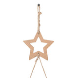 ?Hanging Christmas Trees with Top Stars 2 pcs 42x90 cm Natural Branch