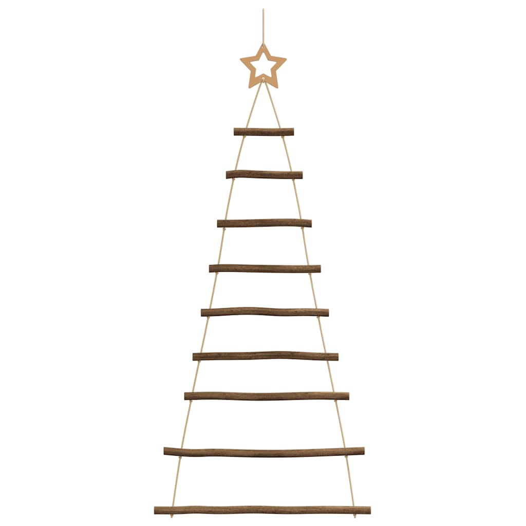 ?Hanging Christmas Trees with Top Stars 2 pcs 55x120 cm Natural Branch
