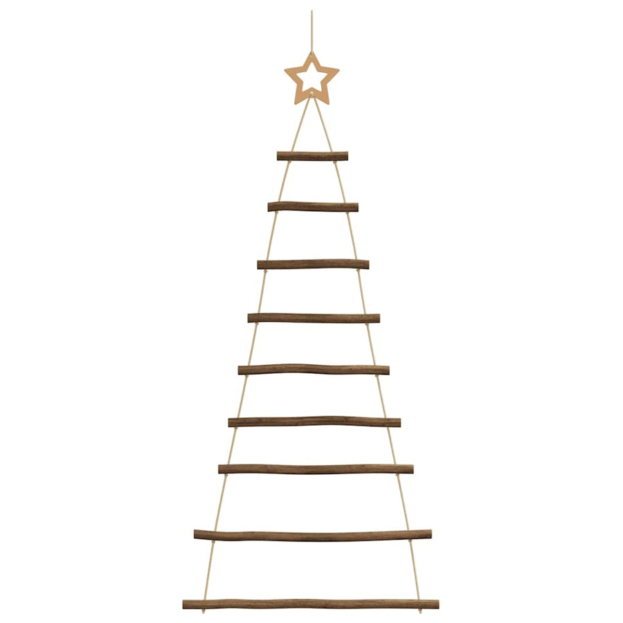 Hanging Christmas Trees with Top Stars 2 pcs 55x120 cm