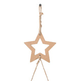 ?Hanging Christmas Trees with Top Stars 2 pcs 55x120 cm Natural Branch