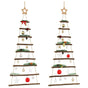 Hanging Christmas Trees with Top Stars 2 pcs 55x120 cm